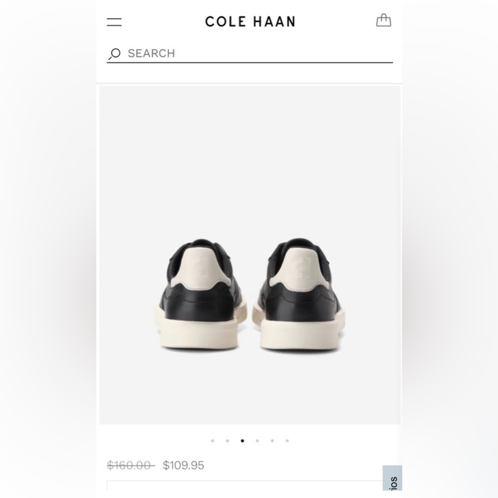 Cole Haan Grandpro Rally Court Sneaker Black Leather Shoes Lace Up - Picture 6 of 7